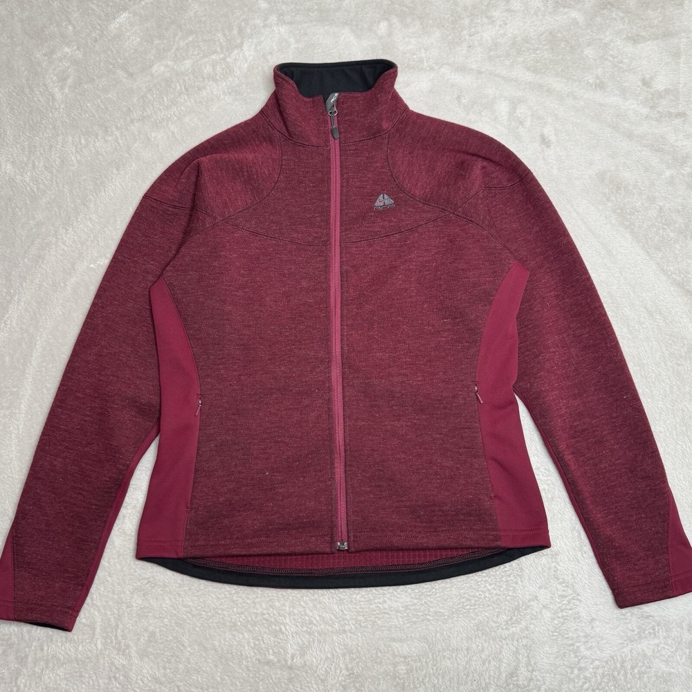 Vintage Nike ACG Women's Full Zip Jacket Size Small Preowned Burgundy